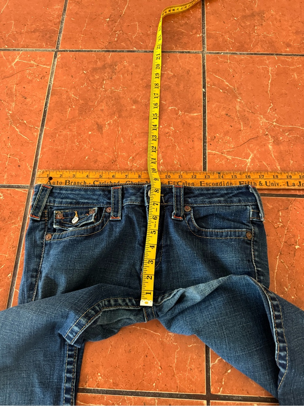 True Religion Women’s Jeans Size 31 Y2K Dark Wash Bootcut Horseshoe Pockets - Picture 6 of 9